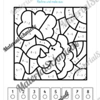 8 Rechenmalblätter Subtraktion im Zahlenraum bis 10 (Vorschau 07)