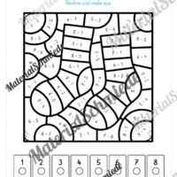 8 Rechenmalblätter Subtraktion im Zahlenraum bis 10 (Vorschau 08)