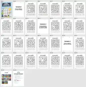 8 Rechenmalblätter im Zahlenraum 10 (Subtraktion) – Überblick 8 Rechenmalblätter im Zahlenraum 10 (Subtraktion) – Überblick