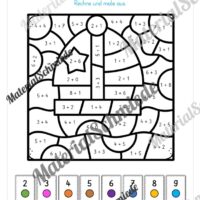 8 Rechenmalblätter Addition im Zahlenraum bis 10 (Vorschau 03)