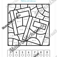 8 Rechenmalblätter Addition im Zahlenraum bis 10 (Vorschau 06)