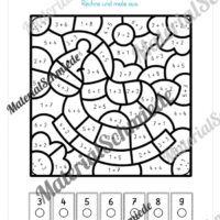 8 Rechenmalblätter Addition im Zahlenraum bis 10 (Vorschau 08)