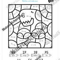 8 Rechenmalblätter im Zahlenraum bis 100 (Vorschau 01)