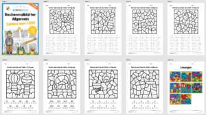 8 Rechenmalblätter im Zahlenraum bis 1.000 (Überblick)