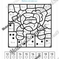 8 Rechenmalblätter Addition im Zahlenraum bis 20 (Vorschau 06)