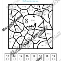 8 Rechenmalblätter Addition im Zahlenraum bis 20 (Vorschau 07)