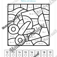8 Rechenmalblätter Addition im Zahlenraum bis 20 (Vorschau 08)