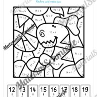 8 Rechenmalblätter Addition im Zahlenraum bis 20 (Vorschau 11)