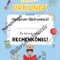 Rechenpass & Rechenurkunde (Arbeitsblatt 06)