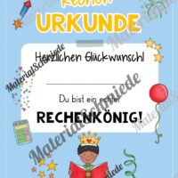 Rechenpass & Rechenurkunde (Arbeitsblatt 07)