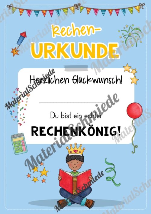 Rechenpass & Rechenurkunde (Arbeitsblatt 07)