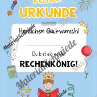 Rechenpass & Rechenurkunde (Arbeitsblatt 08)