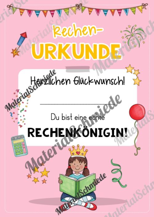 Rechenpass & Rechenurkunde (Arbeitsblatt 09)