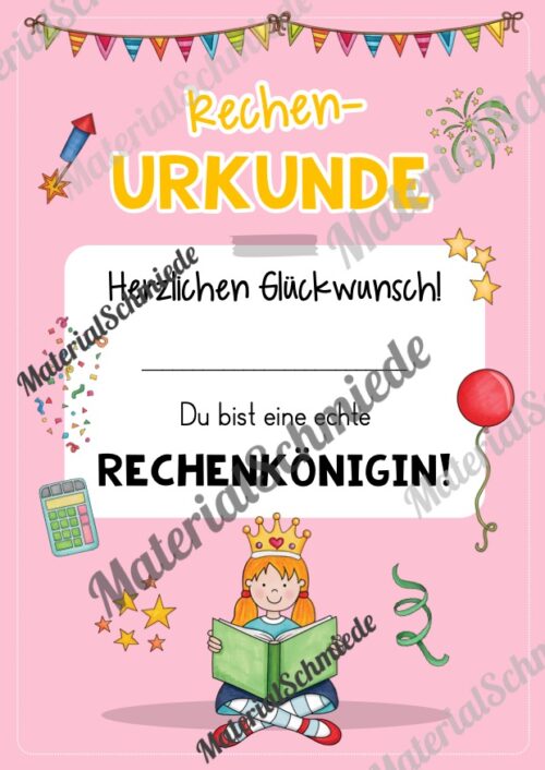 Rechenpass & Rechenurkunde (Arbeitsblatt 11)