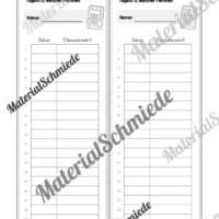 Rechenpass & Rechenurkunde (Arbeitsblatt 12)