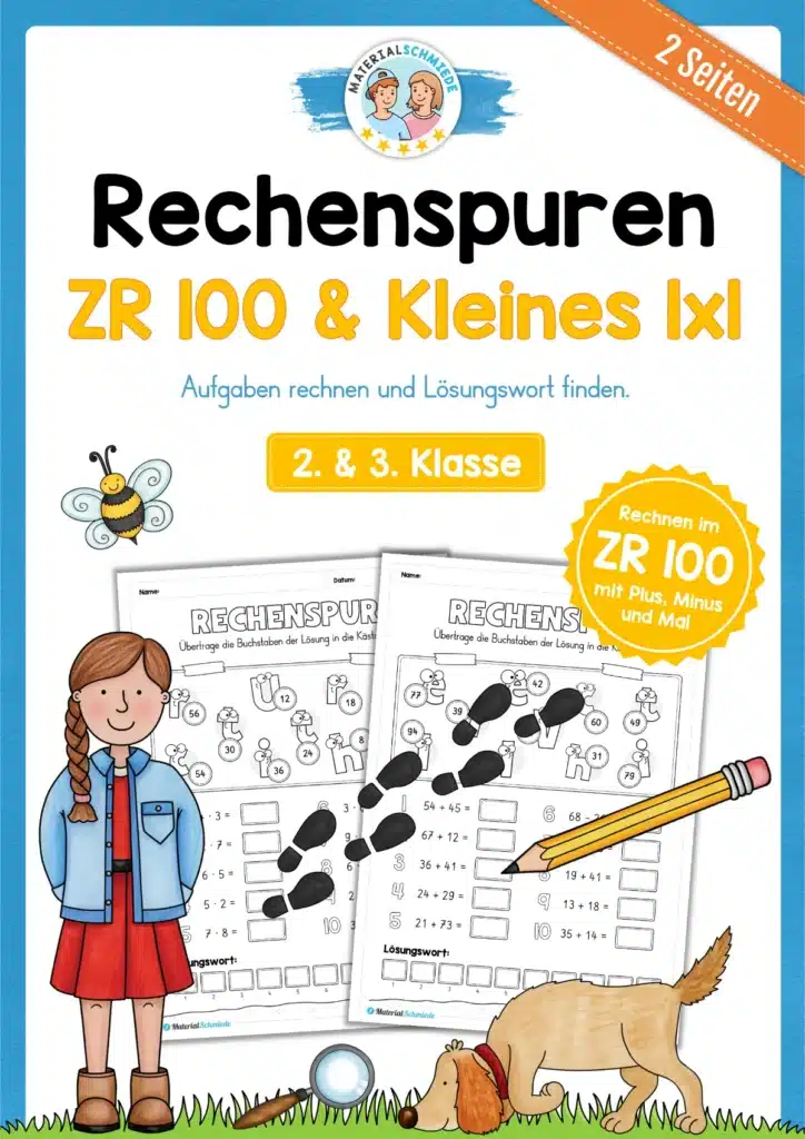 Kostenlose Rechenspuren (2 Arbeitsblätter)
