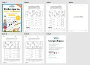 Kostenlose Rechenspuren (2 Arbeitsblätter) – Überblick