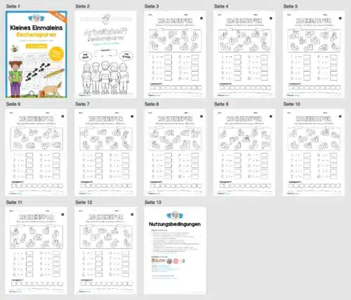 Rechenspuren zum kleinen Einmaleins (Überblick)