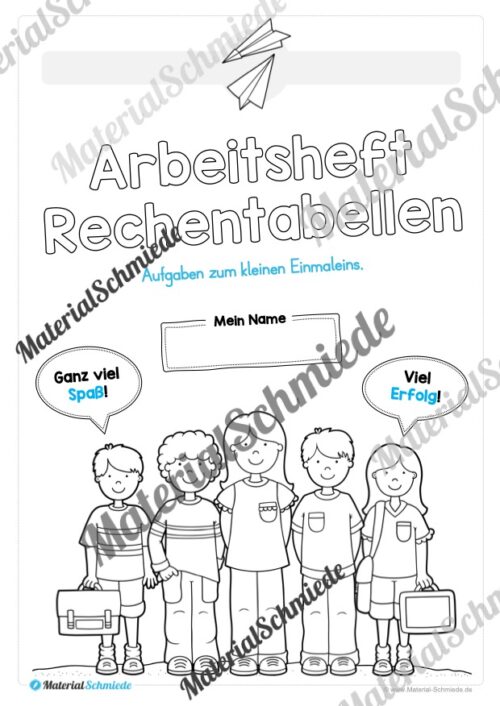 Rechentabellen: Kleines 1x1 (12 Arbeitsblätter) - Arbeitsblatt 01