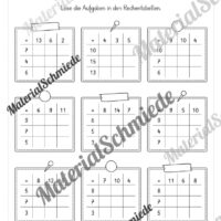Rechentabellen im Zahlenraum 20 (12 Arbeitsblätter) - Arbeitsblatt 04