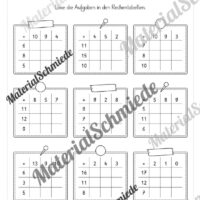 Rechentabellen im Zahlenraum 20 (12 Arbeitsblätter) - Arbeitsblatt 05
