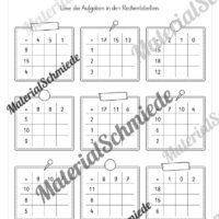 Rechentabellen im Zahlenraum 20 (12 Arbeitsblätter) - Arbeitsblatt 06