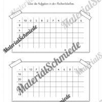 Rechentabellen im Zahlenraum 20 (12 Arbeitsblätter) - Arbeitsblatt 12