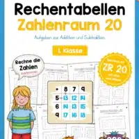 Rechentabellen im Zahlenraum 20 (12 Arbeitsblätter)