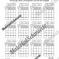 Schriftliche Addition - ZR 1.000 (mit Übertrag) - Vorschau 04