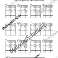 Schriftliche Addition - ZR 1.000 (mit Übertrag) - Vorschau 05