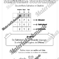 Schriftliche Subtraktion - ZR 1.000 (ohne Übertrag) - Vorschau 02