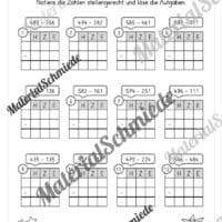 Schriftliche Subtraktion - ZR 1.000 (ohne Übertrag) - Vorschau 04