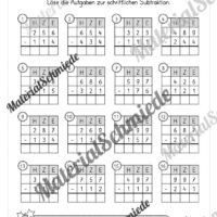 Schriftliche Subtraktion - ZR 1.000 (ohne Übertrag) - Vorschau 06