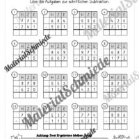 Schriftliche Subtraktion - ZR 1.000 (ohne Übertrag) - Vorschau 07