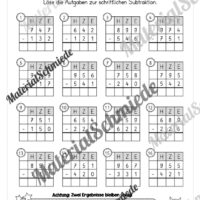 Schriftliche Subtraktion - ZR 1.000 (ohne Übertrag) - Vorschau 08