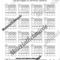 Schriftliche Subtraktion - ZR 1.000 (ohne Übertrag) - Vorschau 09