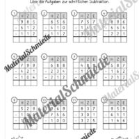 Schriftliche Subtraktion - ZR 1.000 (ohne Übertrag) - Vorschau 11