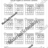Schriftliche Subtraktion - ZR 1.000 (mit Übertrag) - Vorschau 12