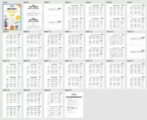 Mini-Heft: Schriftliche Addition & Subtraktion – ZR 1.000 (mit Übertrag) – Überblick