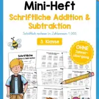 Mini-Heft: Schriftliche Addition & Subtraktion - ZR 1.000 (ohne Übertrag)