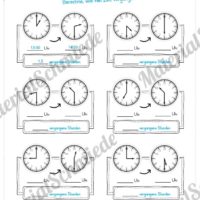 Übungen Uhrzeit: Halbe Stunden (Rechnen Zeitspannen)