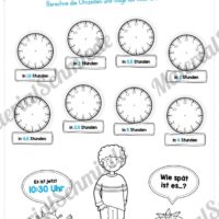 Übungen Uhrzeit: Halbe Stunden (Wie spät ist es in...?)