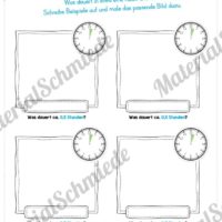 Übungen Uhrzeit: Halbe Stunden (Was dauert eine halbe Stunde lang?)