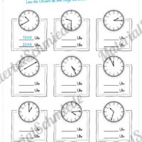 Übungen Uhrzeit: Mix-Aufgaben (Uhrzeiten ablesen)