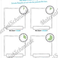 Übungen Uhrzeit: Stunden (Beispiele notieren)