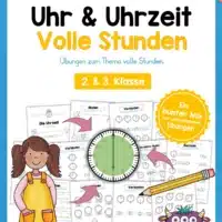 Übungsheft Uhrzeit: 15-Mix-Aufgaben (Ganze Stunden)