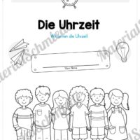 Übungen Uhrzeit: Viertelstunden (Deckblatt)