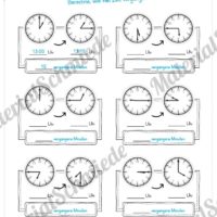 Übungen Uhrzeit: Viertelstunden (Zeitspannen)