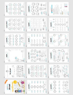 Übungen Uhrzeit: Viertelstunden (Überblick)
