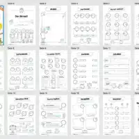 Übungsheft Uhrzeit: 15-Mix-Aufgaben (Viertelstunden) - Überblick